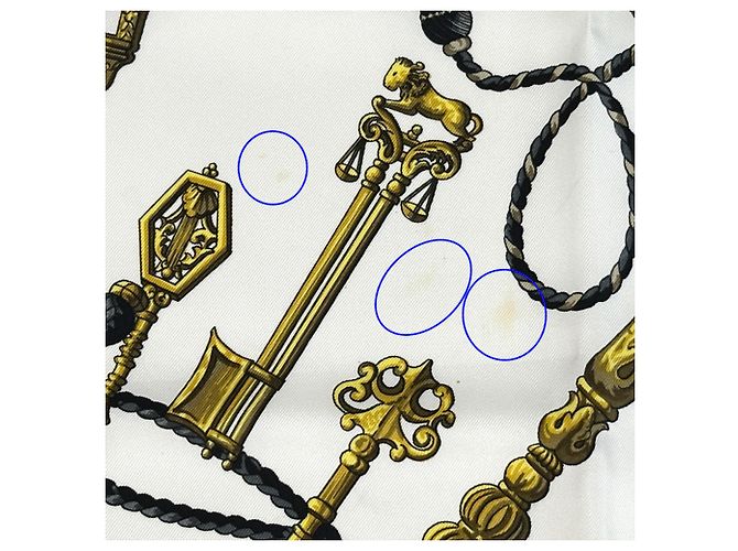 Hermès Hermes Carre 90 Les Cles Seidentuch Schwarz Mehrfarben - Ansicht 12