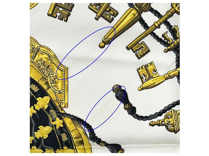 Hermès Hermes Carre 90 Les Cles Seidentuch Schwarz Mehrfarben - Ansicht 13