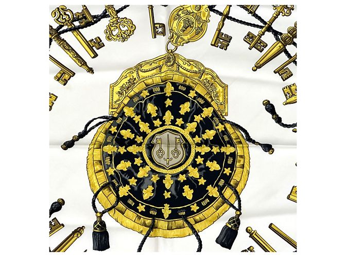 Hermès Hermes Carre 90 Les Cles Seidentuch Schwarz Mehrfarben - Ansicht 2