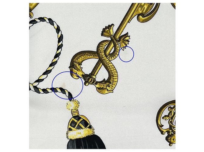 Hermès Hermes Carre 90 Les Cles Seidentuch Schwarz Mehrfarben - Ansicht 7