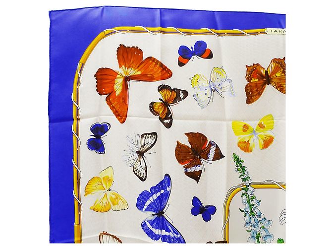 Hermès Pañuelo de seda azul Hermes - vista 2