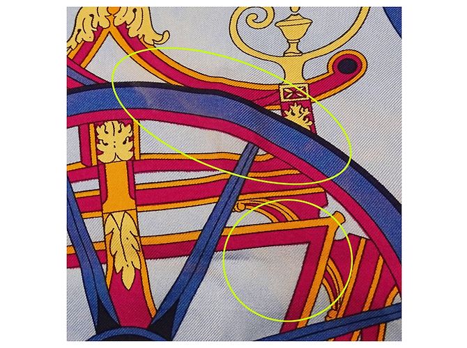 Hermès Foulard Hermes Carre 90 - Washington's Carriage Blu - vista 11