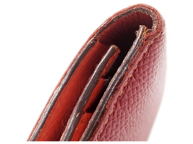 Hermès Cartera Larga Bearn para Mujer Hermes Rosa Roja - vista 16