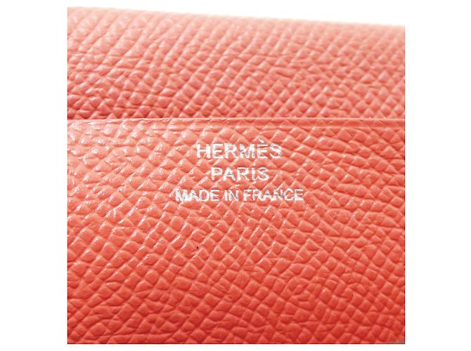 Hermès Cartera Larga Bearn para Mujer Hermes Rosa Roja - vista 5