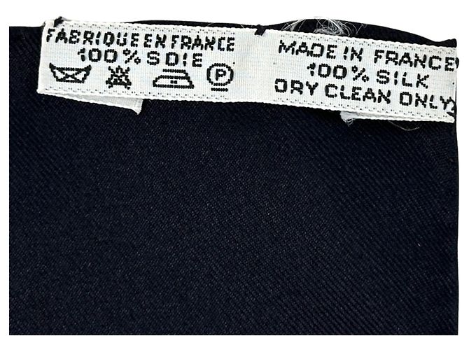 Hermès Foulard Hermes Carre 90 - LE ROY SOLEIL Nero Multicolore Giallo - vista 6
