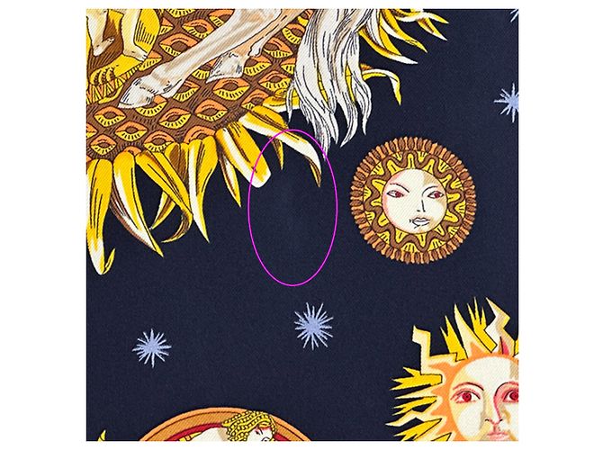 Hermès Foulard Hermes Carre 90 - LE ROY SOLEIL Nero Multicolore Giallo - vista 8