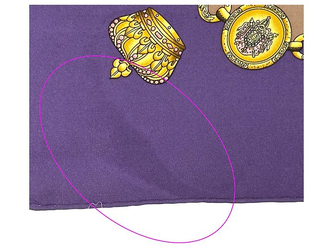 Hermès Hermes Les Tambours Scarf Braun Mehrfarben Lila - Ansicht 7