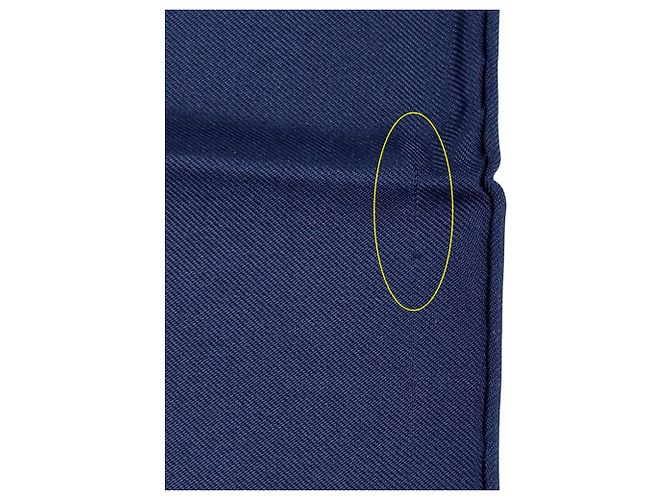 Hermès Pañuelo de seda Hermes Navy Azul marino - vista 5