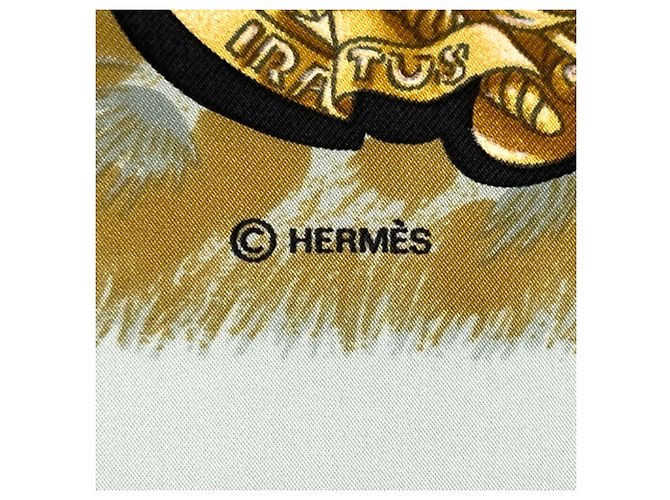 Hermès Foulard di seta Hermes - Carre 90 Rosso Multicolore Giallo - vista 3