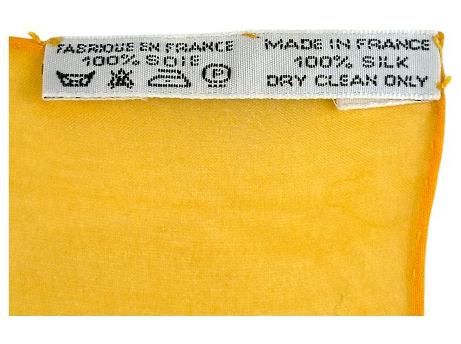Hermès Foulard di seta Hermes Carre 90 Grands Fonds Multicolore Giallo - vista 5