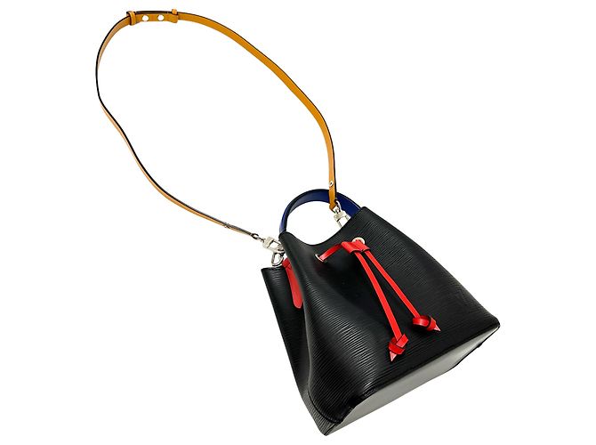 Borsa a mano Louis Vuitton in pelle Epi Nero Rosso Blu Giallo - vista 3