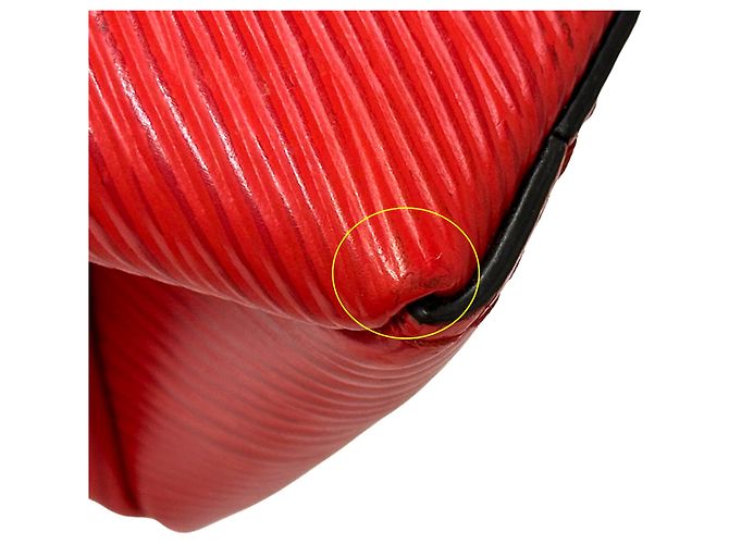 Borsa a mano Louis Vuitton in pelle Epi Rosso - vista 11