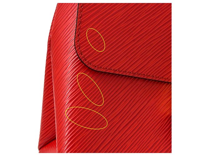 Borsa a mano Louis Vuitton in pelle Epi Rosso - vista 15