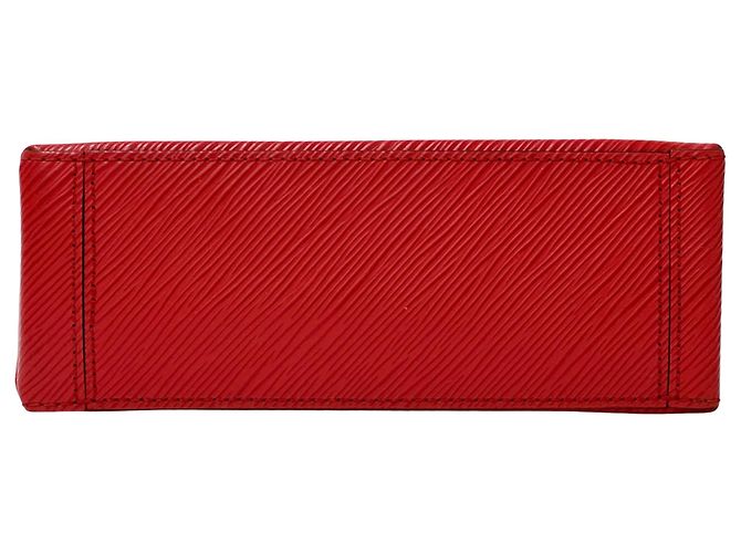Borsa a mano Louis Vuitton in pelle Epi Rosso - vista 4