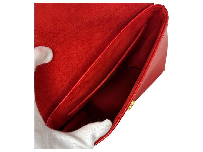 Borsa a mano Louis Vuitton in pelle Epi Rosso - vista 5