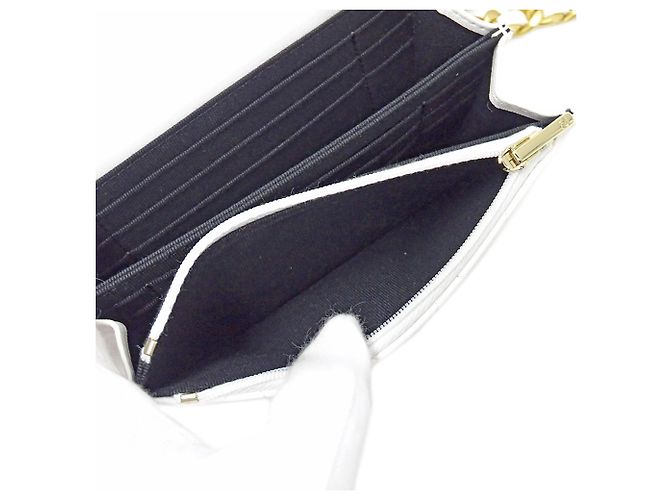 Mini borsa Chanel Matelassé Bianco Giallo - vista 17