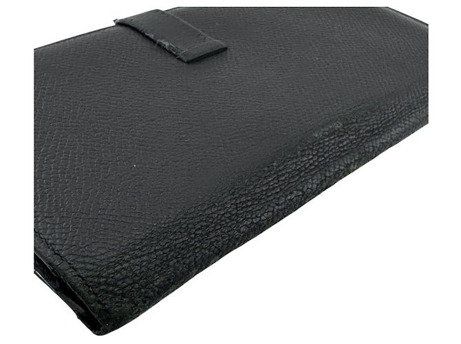 Hermès Hermes Bearn Soufflé Leder Geldbörse Schwarz - Ansicht 10