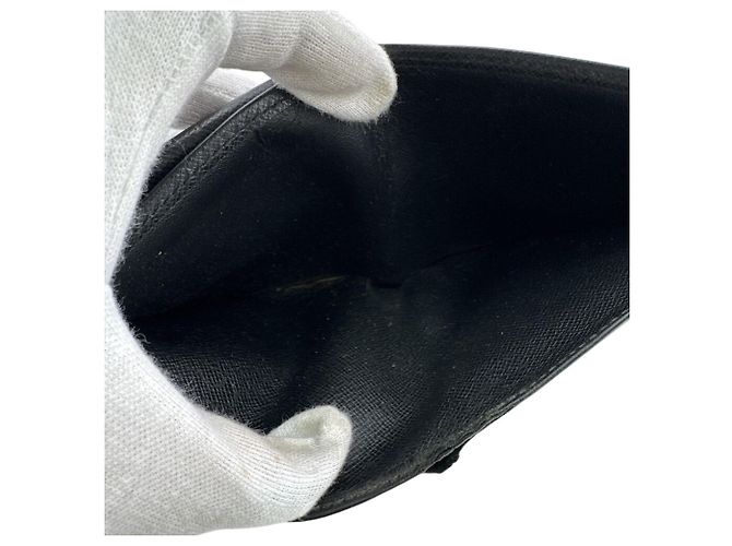 Hermès Hermes Bearn Soufflé Leder Geldbörse Schwarz - Ansicht 11