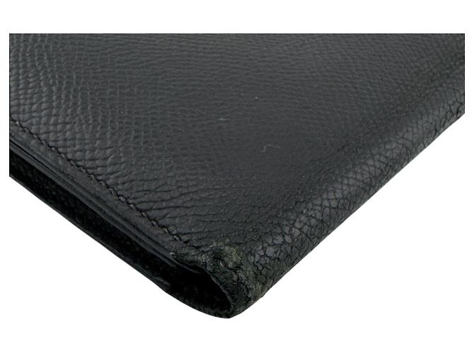 Hermès Hermes Bearn Soufflé Leder Geldbörse Schwarz - Ansicht 3