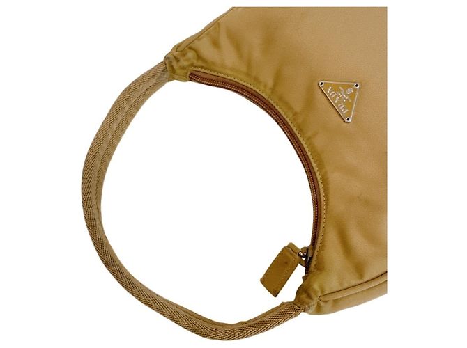 Pouch Prada Triangle in nylon Beige - vista 3