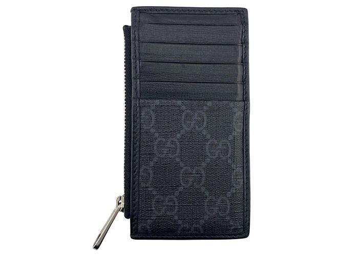 Conjunto de Carteira Longa e Porta-cartões Fragment Gucci GG Supreme Preto - vista 10