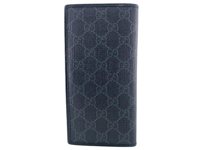 Conjunto de Carteira Longa e Porta-cartões Fragment Gucci GG Supreme Preto - vista 3
