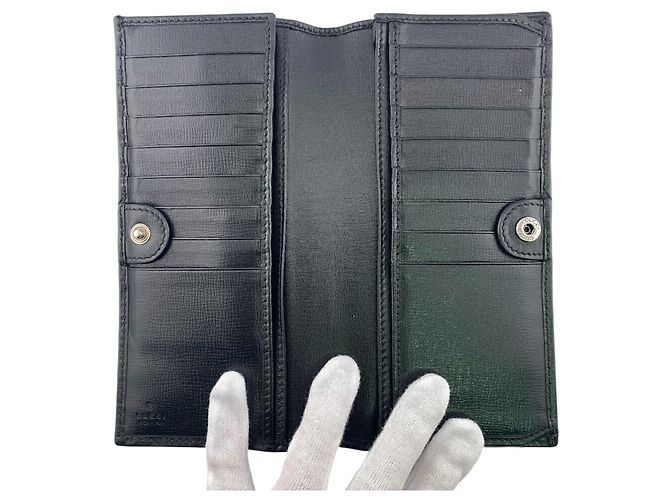 Conjunto de Carteira Longa e Porta-cartões Fragment Gucci GG Supreme Preto - vista 6