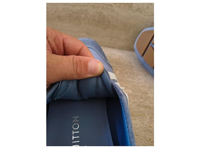 Louis Vuitton Sneaker aus blauem Leder Weiß - Ansicht 4