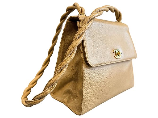 Borsa a tracolla Chanel CC Caviar con tracolla intrecciata 1997 - vista 2