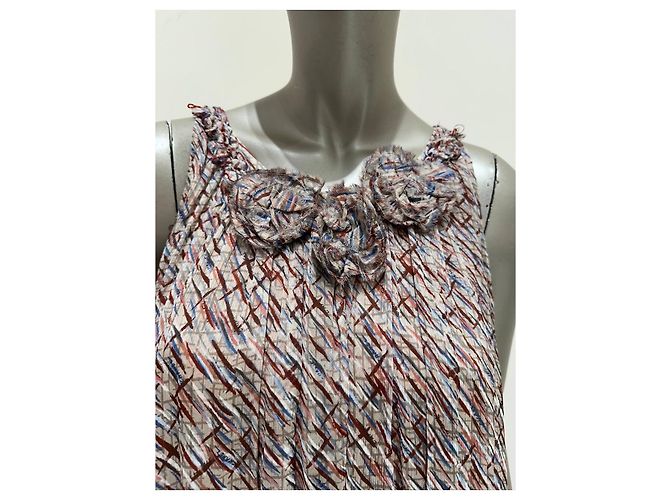 Chanel 2010 Seiden-Maxikleid mit Kunstprint Sz.36 gebraucht - Ansicht 5