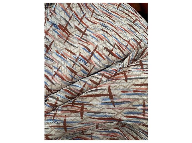 Chanel 2010 Seiden-Maxikleid mit Kunstprint Sz.36 gebraucht - Ansicht 6