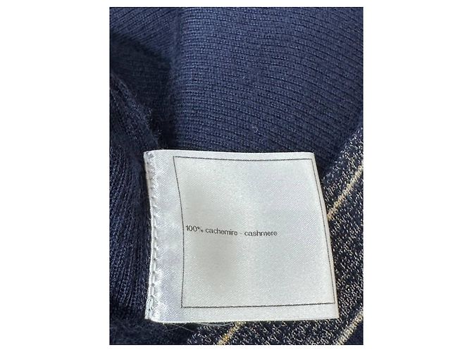Timeless CHANEL Karl Lagerfeld Marine Kaschmir Strickkleid Sz.38 gebraucht - Ansicht 6