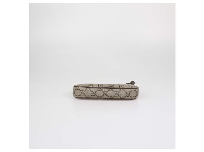 Mini Bolsa Ophidia Gucci em Lona GG Supreme Beige/Ebony Bege Castanho escuro - vista 4