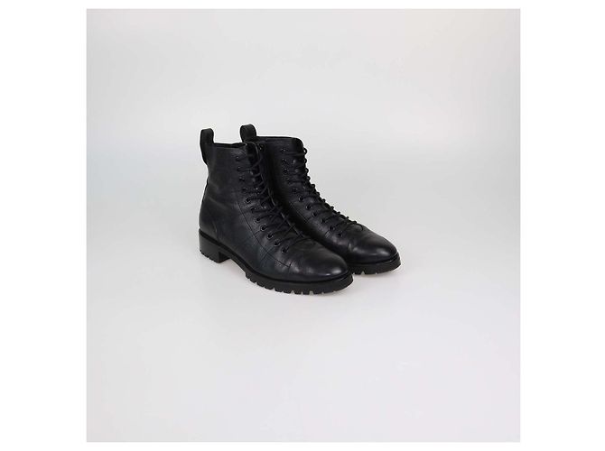 Stivaletti string-up Cruz in pelle nera Jimmy Choo Nero - vista 2