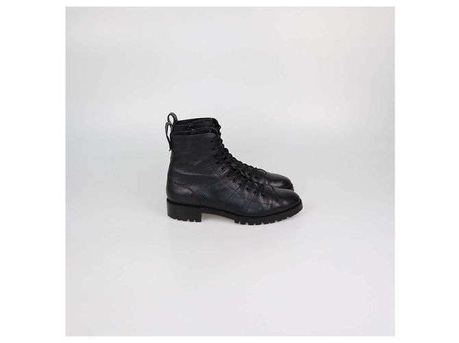 Stivaletti string-up Cruz in pelle nera Jimmy Choo Nero - vista 3
