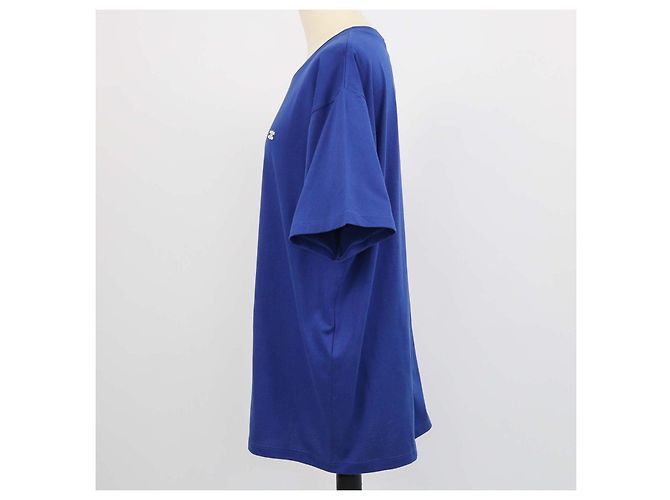 Céline T-shirt ampia Celine in cotone blu Triomphe - vista 2