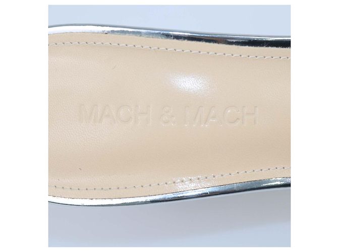 Sandales mules Mach & Mach Silver/Clear PVC ornées de cristaux Argenté - vue 6