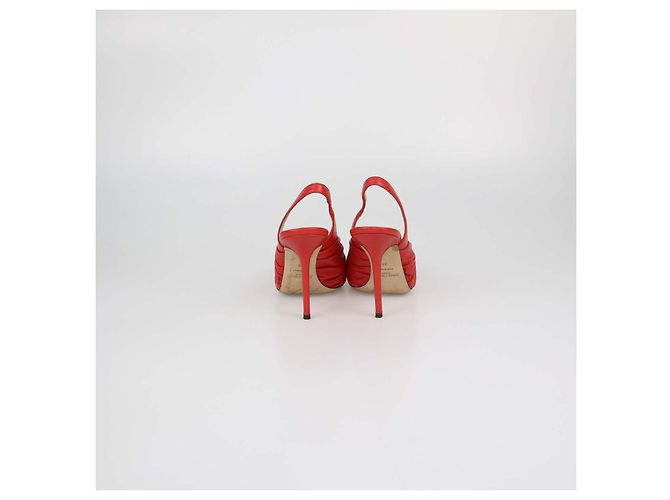 Décolleté slingback Knot in pelle rossa con punta a punta Jimmy Choo Rosso - vista 5
