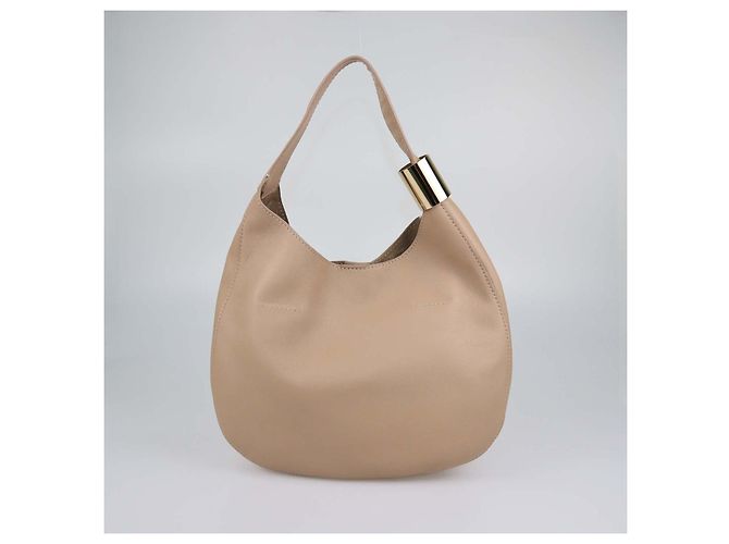 Borsa hobo Stevie in pelle beige Jimmy Choo - vista 3
