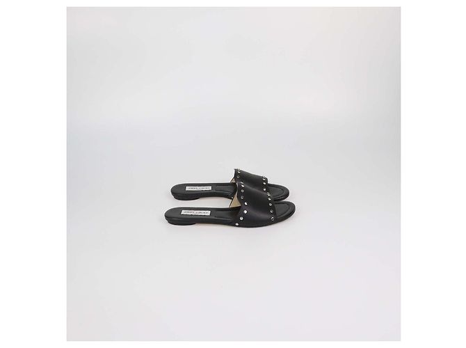 Sandali bassi Nanda con borchie in pelle nera Jimmy Choo Nero - vista 3