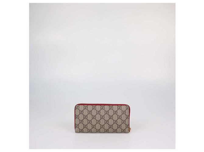 Cartera con cremallera Gucci Beige GG Supreme Canvas Limited Edition Bosco Patch - vista 3