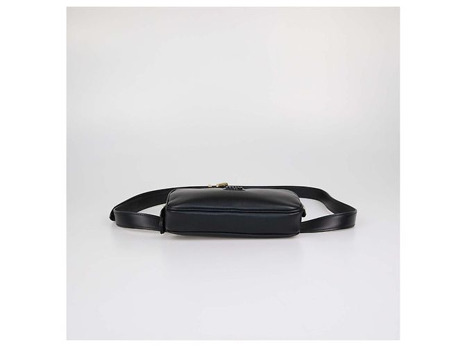 Borsa cintura Miu Miu in pelle nera con logo Nero - vista 4