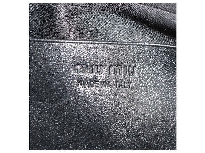 Borsa cintura Miu Miu in pelle nera con logo Nero - vista 5