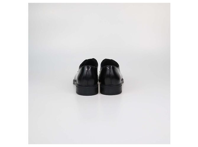 Derby stringati Prada in pelle spazzolata nera Nero - vista 5