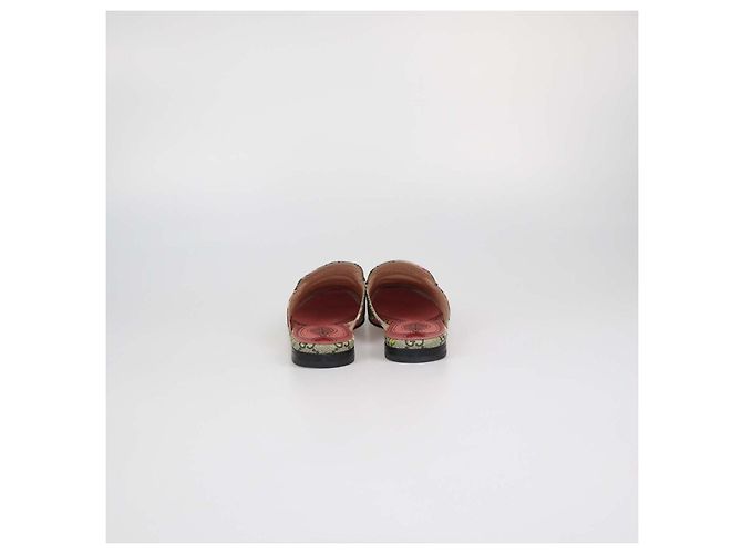 Mules Gucci Multicolor GG Supreme Canvas Blooms Princetown Horsebit Multicolore - vista 5