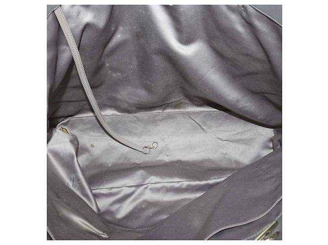 Sacola Chanel Funny Patchwork em vinil acolchoado cinza e tweed - vista 6