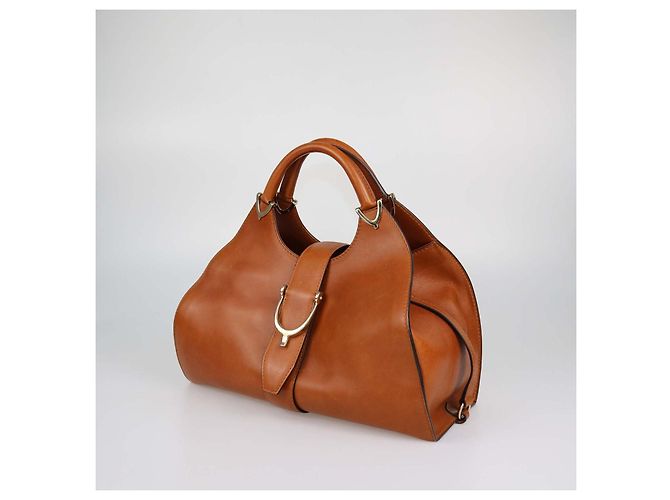 Borsa Stirrup Gucci in pelle Tan Marrone - vista 2