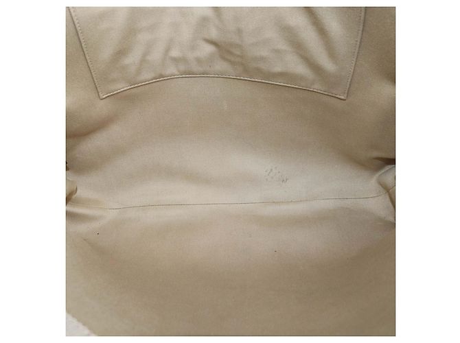 Chloé Borsa Tote Large Woody Chloe Beige/Natural in tela e pelle Marrone - vista 6