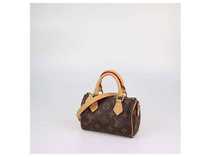 Borsa Nano Speedy in tela Monogram Louis Vuitton Marrone - vista 2