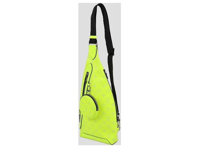 Borsa Duo Sling Louis Vuitton Monogram Taigarama Neon Green - vista 2